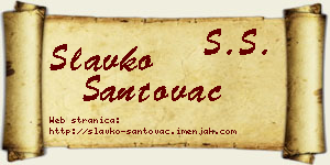 Slavko Santovac vizit kartica